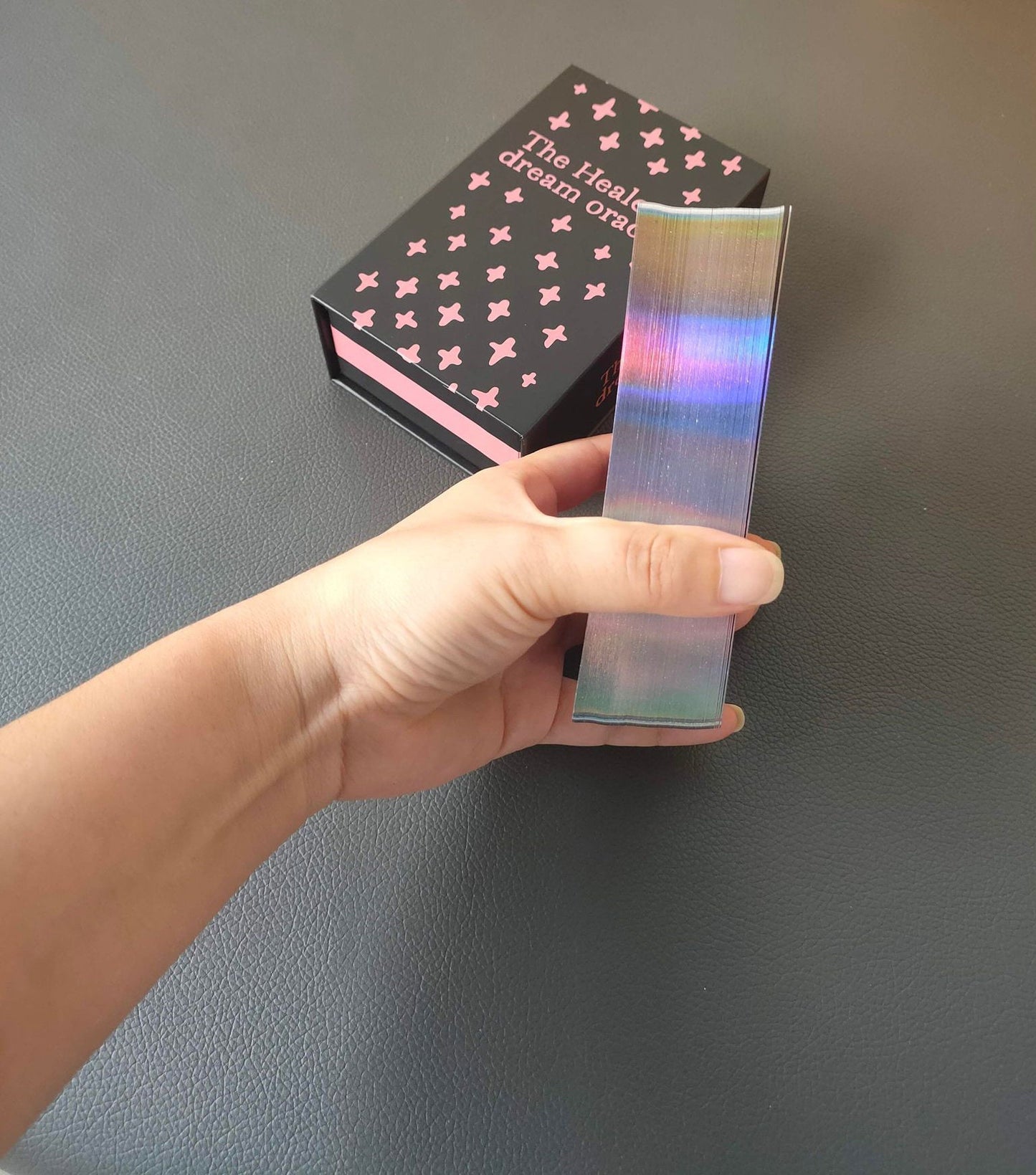 Explore The Healers Dream Oracle 100 Cards Guidebook Pdf Holographic, featuring a stunning holographic card deck.