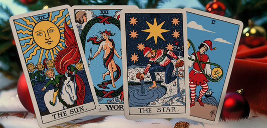 RWS Christmas Tarot Deck with 78 Cards and Box - DesignBohemian