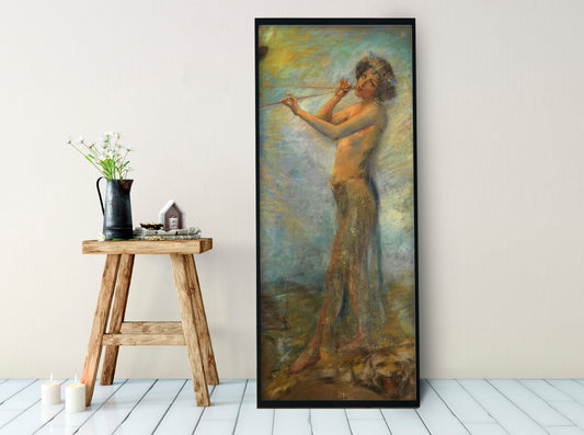 Alice Pike Barney, Pagan Dancer, ca. 1901 -  nude Figure female — full length -  Paganism - Vintage Painting
