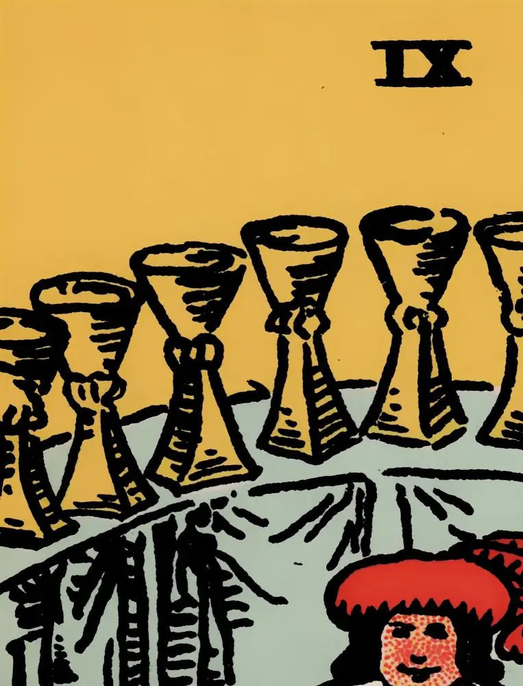 Nine Of Cups Tarot Card Print No Frame Poster 9 Of Cups Wall Art For Tarot Enthusiasts by My Store
