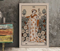 Nine Of Pentacles Tarot Card Print Neutral Vibe Poster by My Store