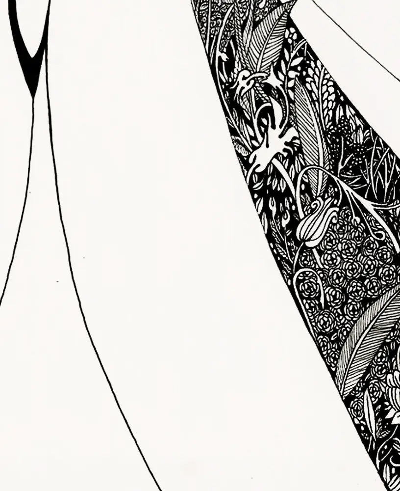 Nine of Pentacles Tarot Card Print Poster Aubrey Beardsley Illustration No Frame by My Store