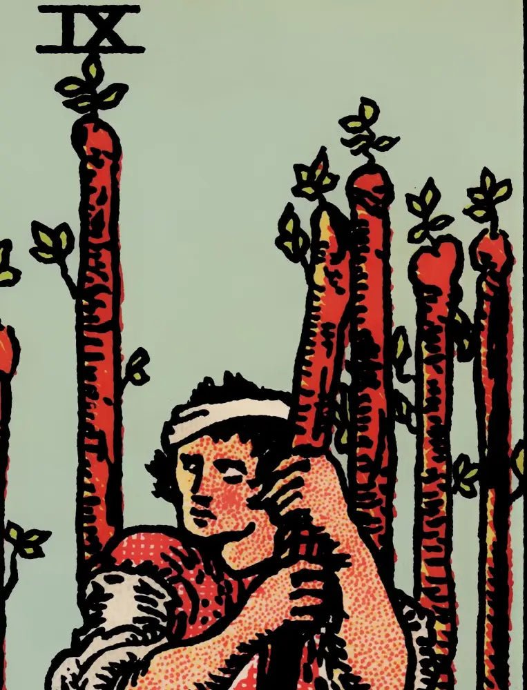 Nine Of Wands Tarot Card Print Poster The Nine Of Wands Card Wall Decor For Tarot Lovers by My Store