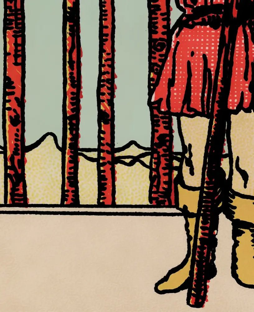 Nine Of Wands Tarot Card Print Poster The Nine Of Wands Card Wall Decor For Tarot Lovers by My Store
