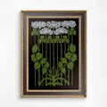Nouveau Floral Vintage Green Beige Moody Print Dark Academia Wall Art Premium Archival Matte by My Store