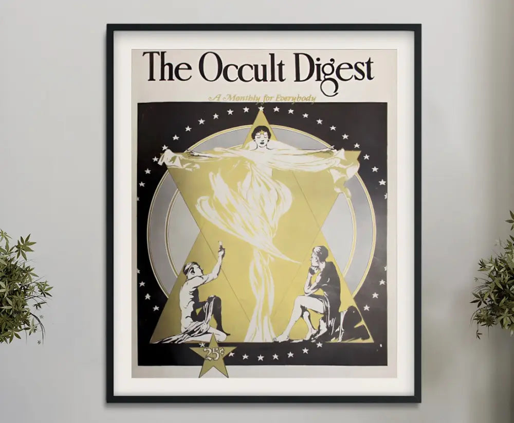 Occult Digest Cover Print Poster No Frame Esoteric Wall Art for Collectors and Enthusiasts by My Store