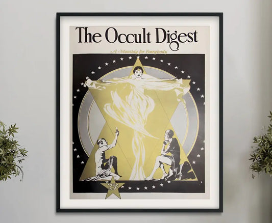 Occult Digest Cover Print Poster No Frame Esoteric Wall Art for Collectors and Enthusiasts by My Store