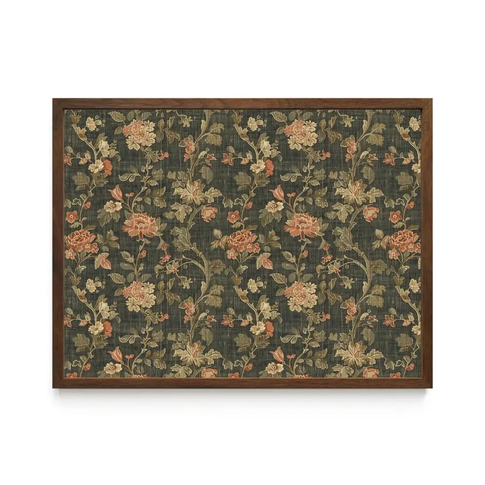 Olive Green Art Nouveau Framed Wall Art