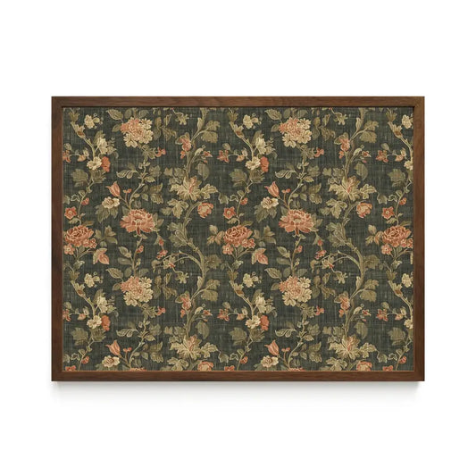 Olive Green Art Nouveau Framed Wall Art