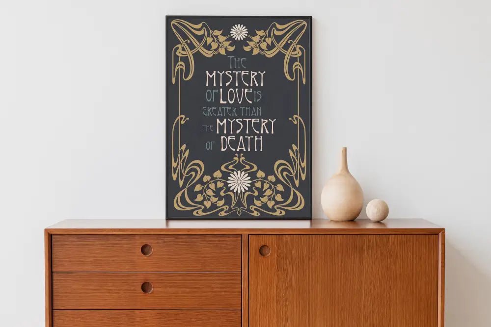 Oscar Wilde Quote Art Poster Navy and Gold Salome Poem by DesignBohemian