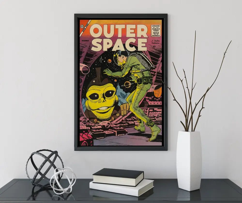 Outer Space Comic Book Cover Poster Vintage Art Print No Frame by My Store