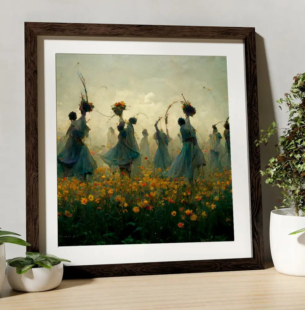 Pagan Goddess Moon Witch Surreal Painting for Sacred Space by My Store