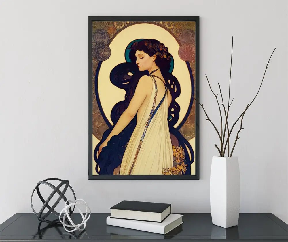 Pagan Goddess Poster Greek Goddess Print in Mucha Style for Elegant Home Decor and Sacred Space by My Store
