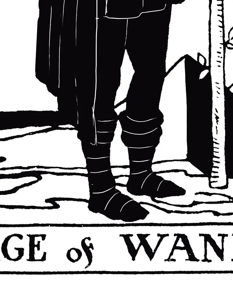 Page Of Wands Tarot Card Print From Green Menagerie Deck Limited Edition Poster Art For Wall Decor by My Store