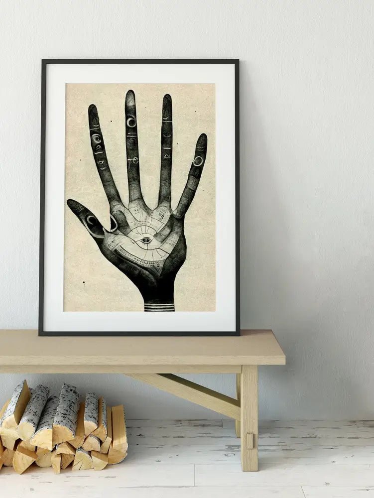 Palmistry Print Hand Of Glory Divination Art Poster Unframed Premium Giclee Wall Decor by My Store