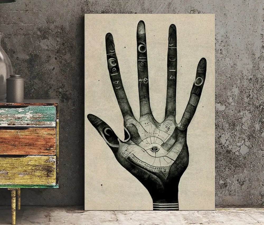 Palmistry Print Hand Of Glory Divination Art Poster Unframed Premium Giclee Wall Decor by My Store