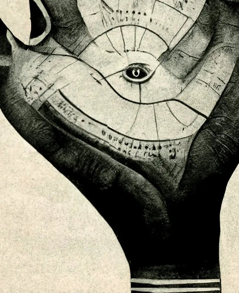Palmistry Print Hand Of Glory Divination Art Poster Unframed Premium Giclee Wall Decor by My Store