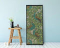 Peacock Print Poster Art Nouveau Bohemian Bird Long Poster On Premium Luster Paper Blue And Green Walter Crane by DesignBohemian