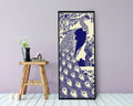 Peacock Print Poster Art Nouveau Large Blue Bird Artwork For Elegant Home Decor Wall Art by My Store