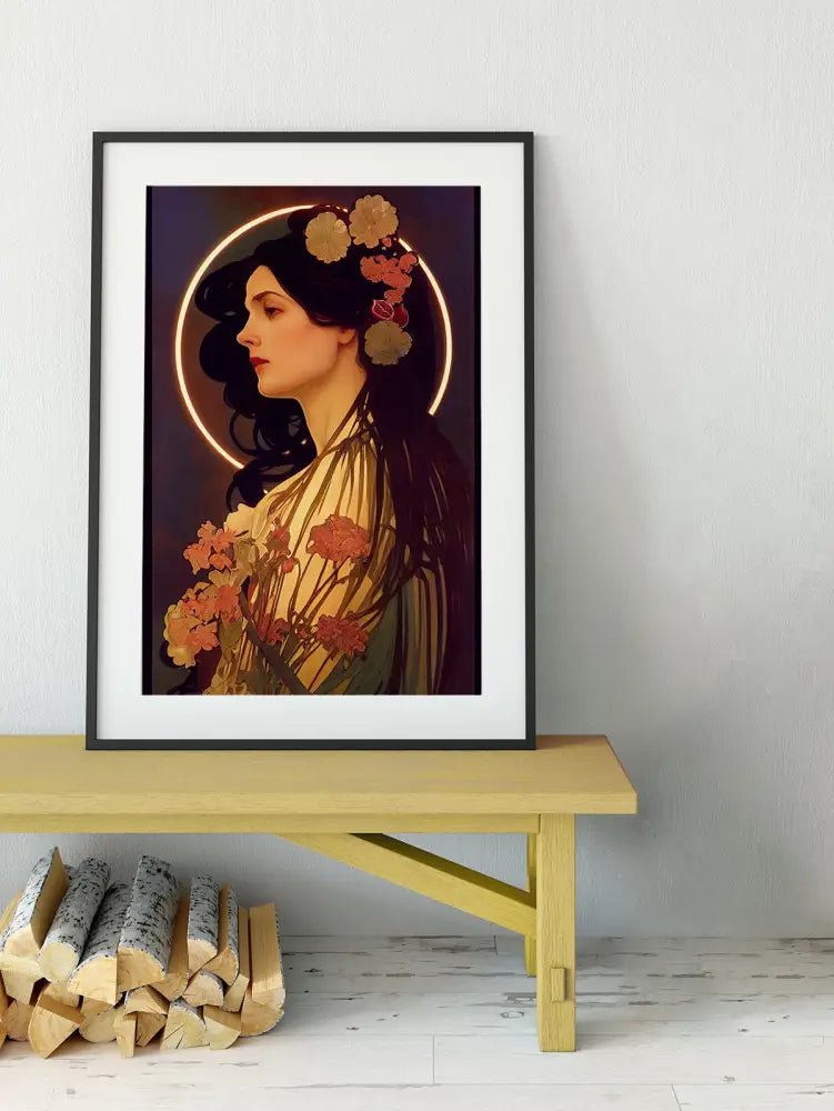 Persephone Greek Goddess Poster Mucha Style Print No Frame Ancient Mythology Wall Art by My Store