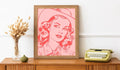 Pink Cowgirl Print Unframed Wall Art Poster Pink Western Style For Home Decor Collection by My Store