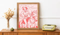 Pink Cowgirl With Horse Print Poster No Frame Western Decor Wall Art For Bright Home Accent by My Store