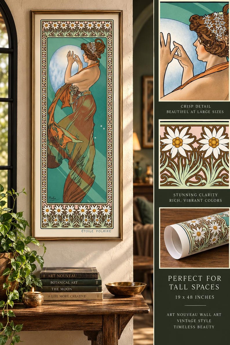 Alphonse Mucha Étoile Polaire Print – Long Art Nouveau Poster