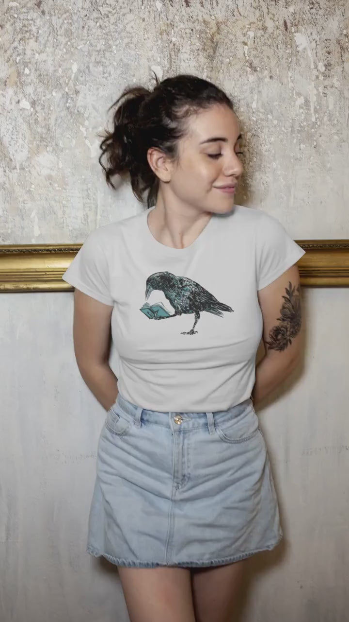 Raven Shirt - Crow Shirt - Spirit Animal - Crow Reading - Women's Favorite Tee