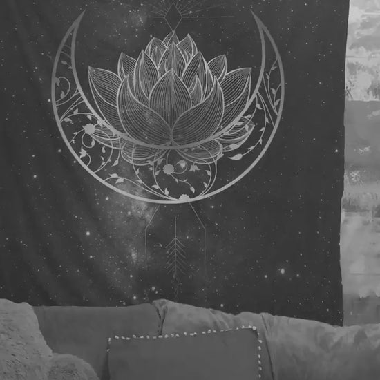 Moon Tapestry: Gothic Black Home Decor Wall Hanging