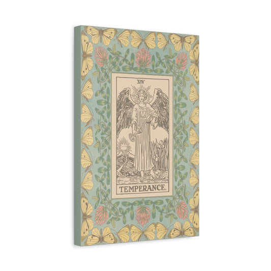 Canvas Wall Art with Temperance Design, Vintage Home Decor, Bohemian Style, Spiritual Decor, Gift for Art Lovers