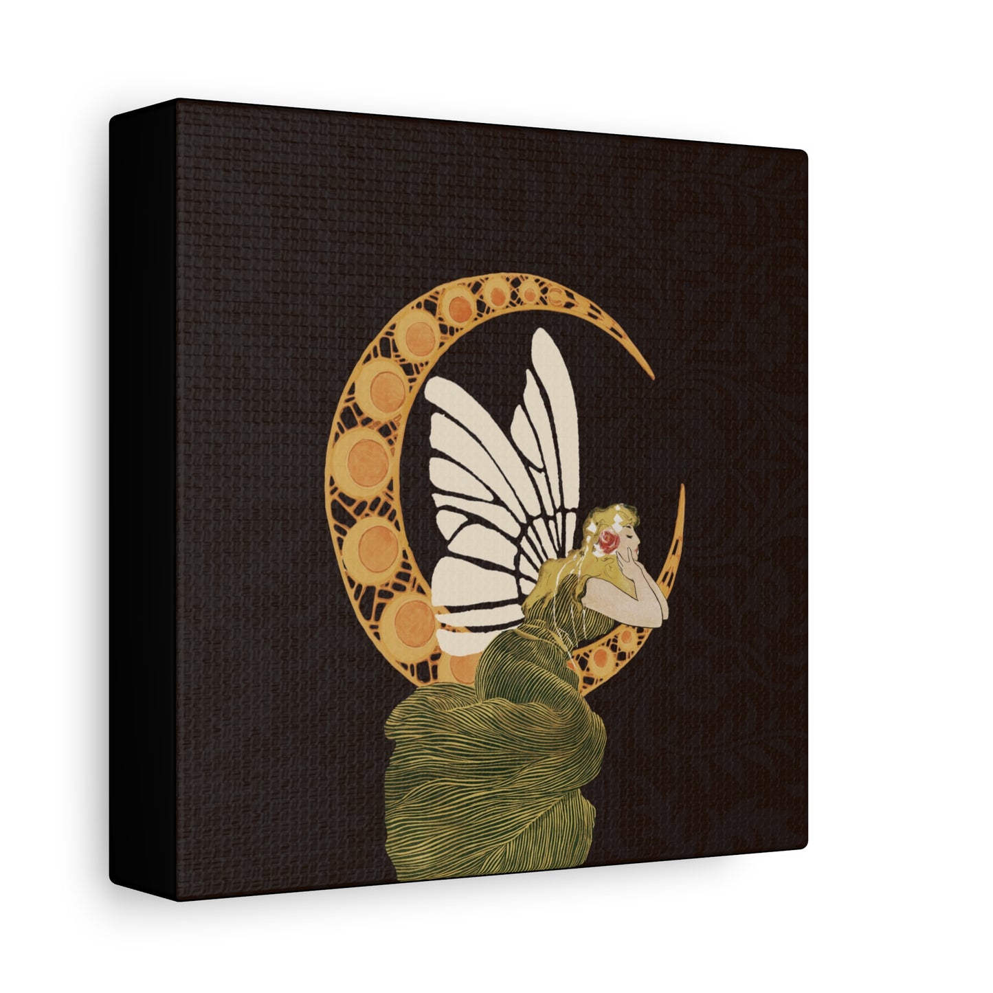 Enchanting Moonlit Fairy Canvas Art, Whimsical Home Decor, Fantasy Wall Art, Magical Gift for Nature Lovers, Boho Aesthetic - DesignBohemian