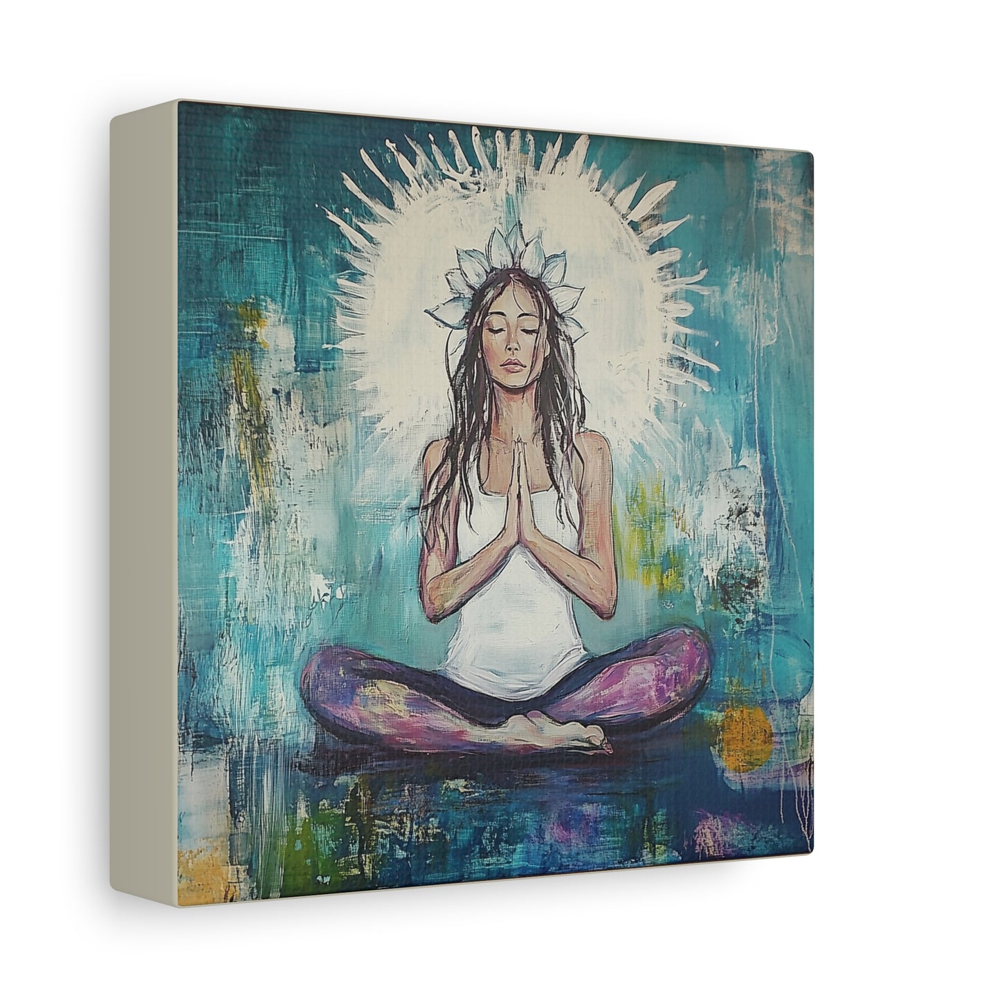 Meditation Canvas Art, Mindfulness Home Decor, Relaxation Wall Art, Yoga Room Decoration, Spiritual Gift