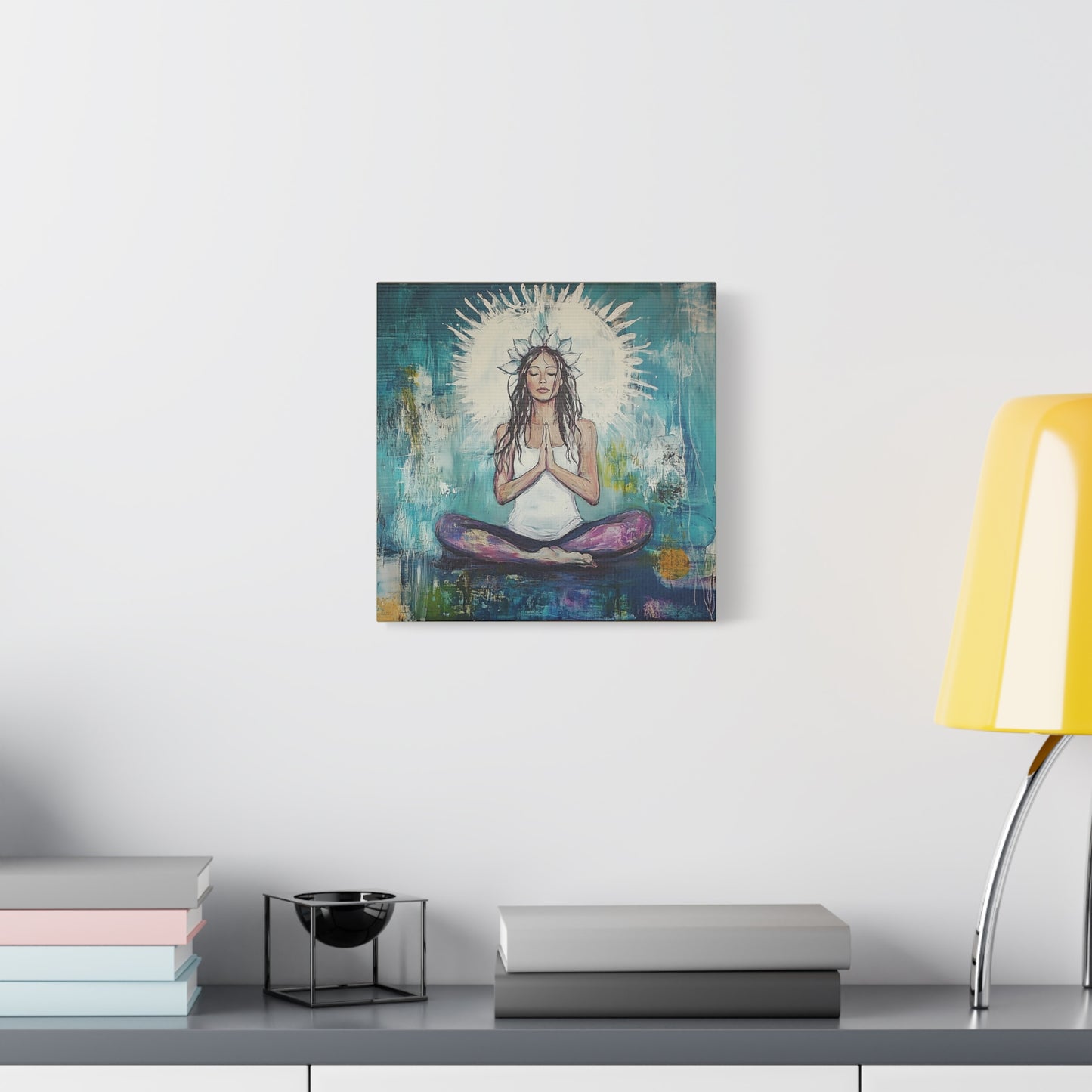 Meditation Canvas Art, Mindfulness Home Decor, Relaxation Wall Art, Yoga Room Decoration, Spiritual Gift