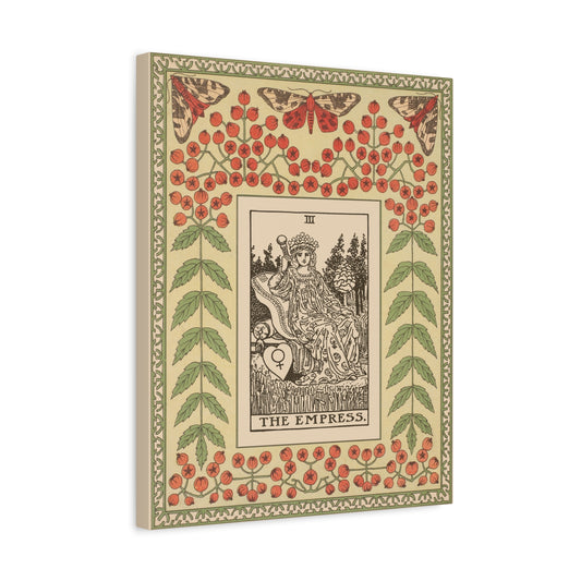 The Empress Canvas Print - Art Nouveau Empress Tarot Card - Stretched Canvas - DesignBohemian