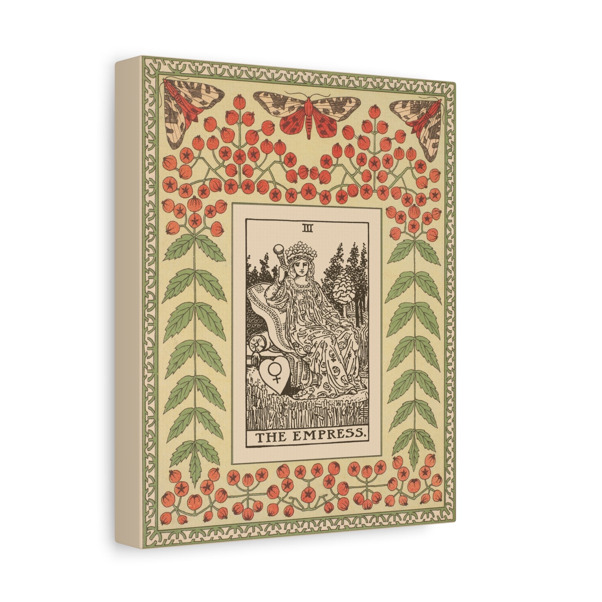 The Empress Canvas Print - Art Nouveau Empress Tarot Card - Stretched Canvas - DesignBohemian
