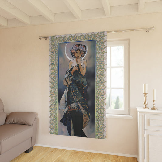 Art Deco Window Curtains, Vintage Style Drapes, Room Decor, Unique Home Accessories, Elegant Curtain Panels