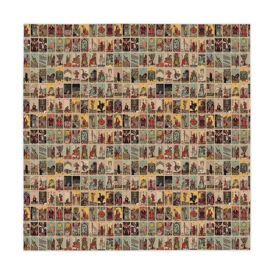 Vintage Tarot Art Tablecloth, Unique Home Decor, Retro Table Cover, Artistic Dining Accessory, Ideal for Gatherings and Celebrations - DesignBohemian