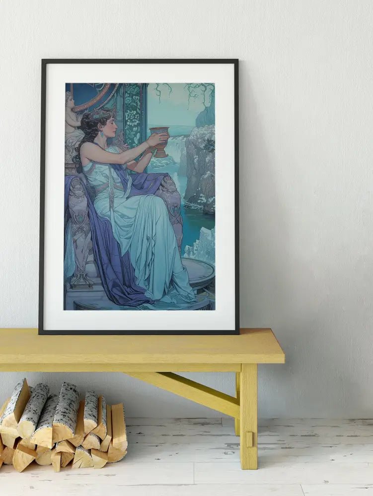 Queen Of Cups Tarot Card Print No Frame Poster by My Store