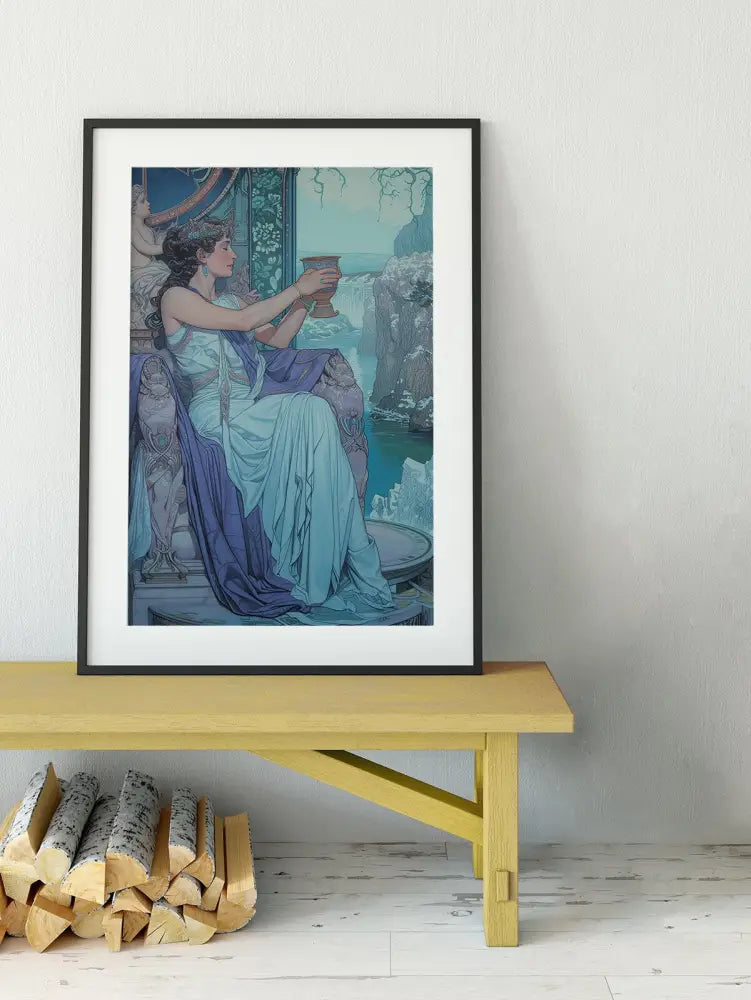 Queen Of Cups Tarot Card Print No Frame Poster by My Store