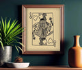 Queen Of Hearts Print Hand Drawn Poster No Frame Wall Art For Elegant Home Decor by My Store