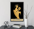 Queen Of Pentacles Tarot Card Print No Frame Poster From Green Menagerie Tarot Collection by My Store