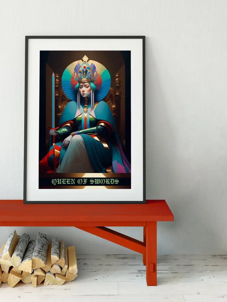 Queen Of Swords Tarot Card Poster No Frame by My Store