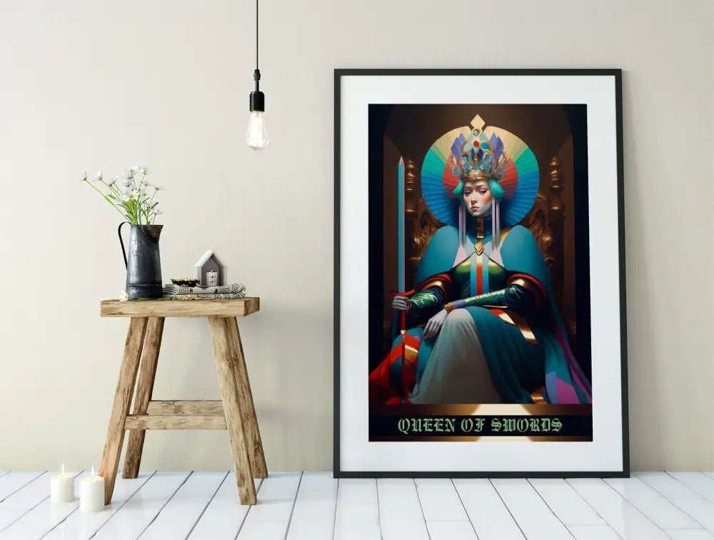 Queen Of Swords Tarot Card Poster No Frame by My Store