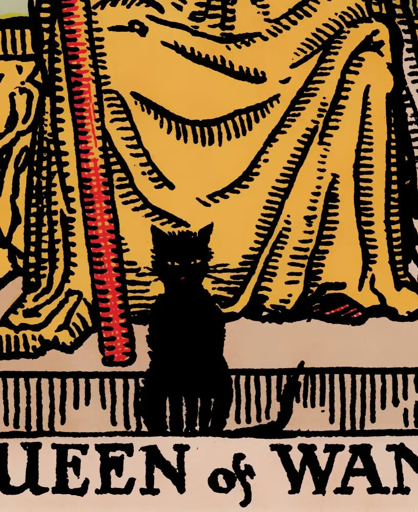 Queen Of Wands Tarot Card Print Poster No Frame by My Store