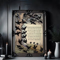 Raven Poem Gothic Poster Large Artwork Crows Caw Caw Premium Archival Museum Quality by My Store