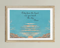 Rumi Poem Poster Blue Sky Bohemian Wall Art Print No Frame by DesignBohemian
