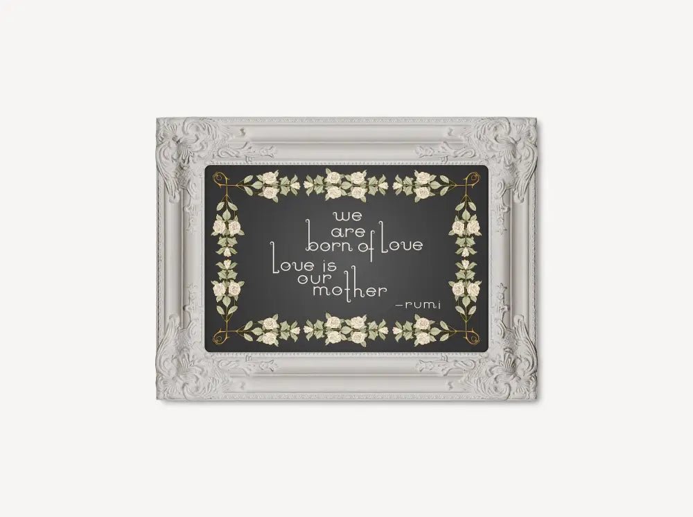 Rumi Poem Poster Bohemian Art Print No Frame Premium Archival Smooth Matte Fine Art Paper Decor by My Store
