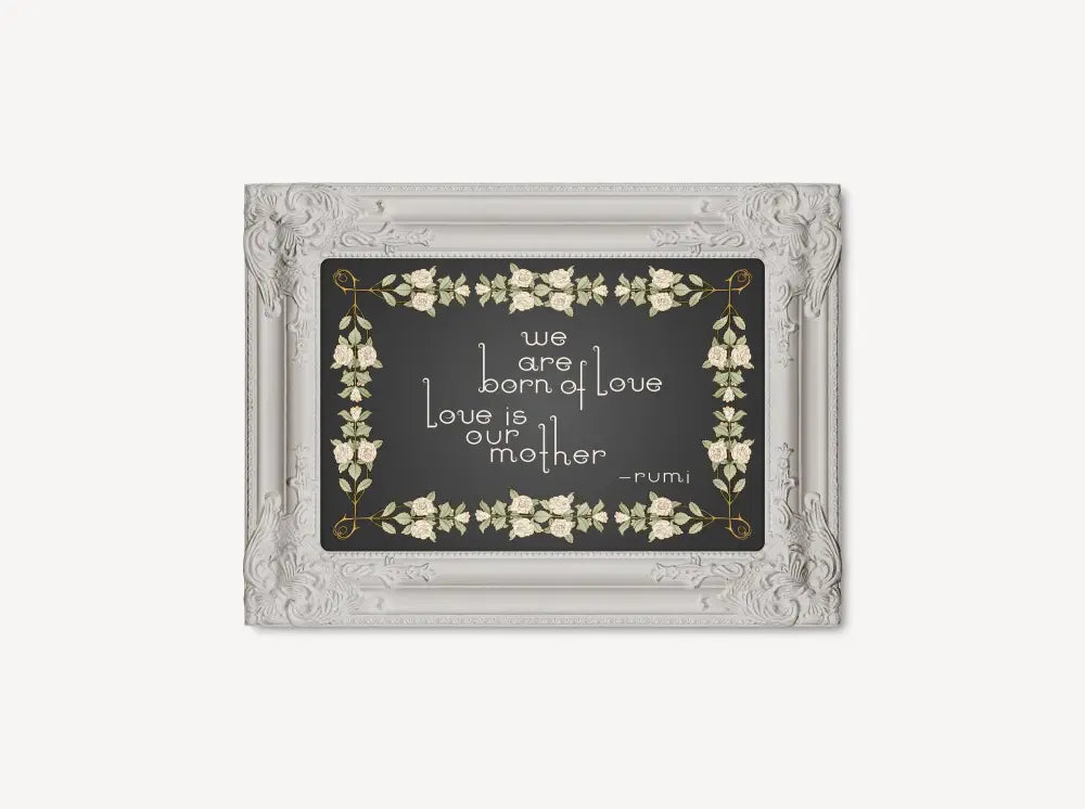 Rumi Poem Poster Bohemian Art Print No Frame Premium Archival Smooth Matte Fine Art Paper Decor by My Store