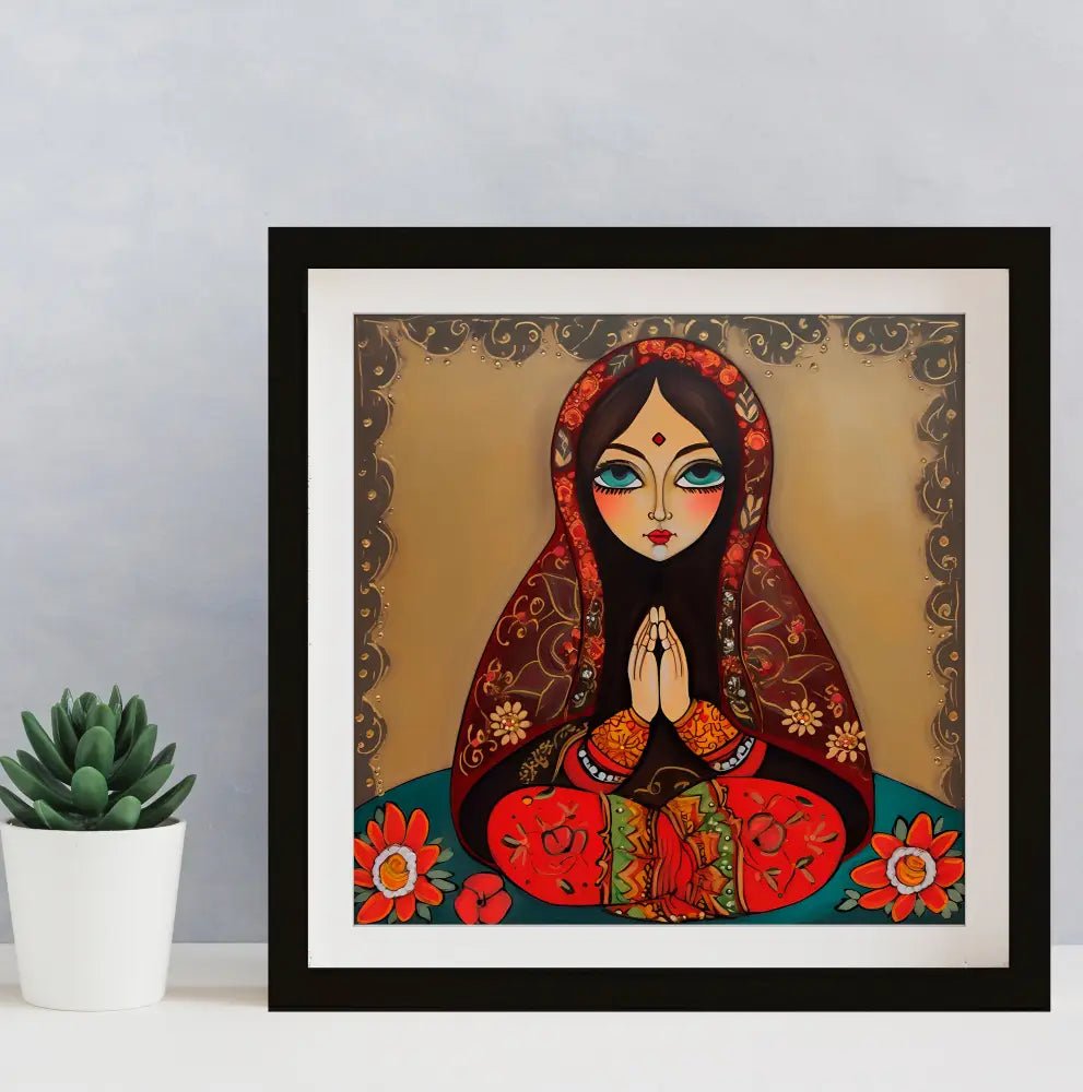 Russian Egg Doll Painting Goddess Art Print Matryoshka Inspired by My Store