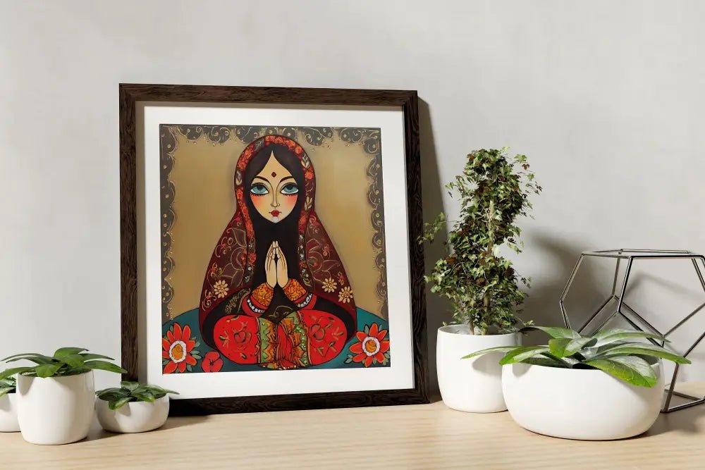 Russian Egg Doll Painting Goddess Art Print Matryoshka Inspired by My Store